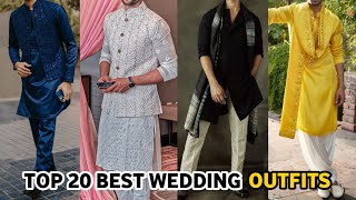 Top 20 Best Kurta Wedding Outfits For Mens 2024  Trendy Wedding Outfits Combination For Mens 2024 [upl. by Vaas]