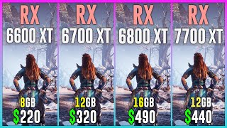 RX 6600 XT vs RX 6700 XT vs RX 6800 XT vs RX 7700 XT  Test in 12 Games [upl. by Irek]