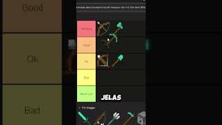 TIER LIST TOOLS PALING BERGUNA DIMINECRAFT shorts [upl. by Rambow]