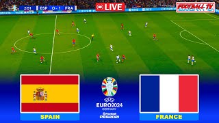 LIVE  SPAIN vs FRANCE  SemiFinal UEFA Euro 2024  Full Match Today  PES Gameplay Video [upl. by Clementine421]