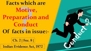 Sec 8 Evidence Act 1872  Motive Preparation and Conduct  Explained with example [upl. by Concoff271]