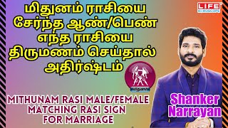 Mithunam Rasi Palan  Male amp Female Matching Rasi For Marriage  மிதுனம் ராசி  Life Horoscope [upl. by Fairlie]