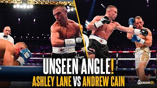 Andrew Cains FEROCIOUS KO leads to British Title glory  Unseen angle vs Ashley Lane 🇬🇧🧨 [upl. by Deuno120]