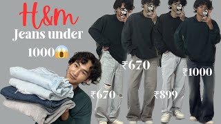 Hampm jeans’s under 1000 only😱  HampM jeans haul👖 trending jeans haul✨ [upl. by Haliehs]