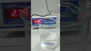 how to measure pH of solution by pH meter short  pH meter se pH kaise check kare  ph meter demo [upl. by Kelci604]