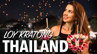 WHAT IS LOY KRATHONG FESTIVAL  Chiang Mai Floating Lantern Festival Thailand [upl. by Gibbie471]