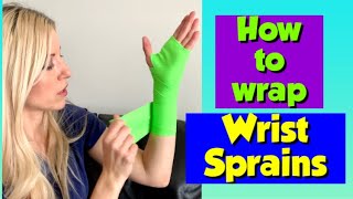 How to Wrap a Wrist Sprain with an Elastic Bandage  Nursing Skill Tutorial [upl. by Cerys600]