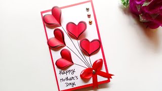 Handmade Mothers Day card  Mothers Day pop up card making [upl. by Ahsakat]