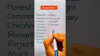 Synonyms words  Same Meaning Words shortvideo [upl. by Odrarej]