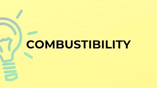 What is the meaning of the word COMBUSTIBILITY [upl. by Airetak]