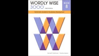 wordly wise 8 lesson 7 vocabulary discussion [upl. by Michail]