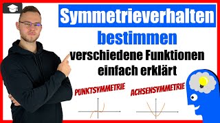 Symmetrie von Funktionen  Symmetrieverhalten bestimmen [upl. by Fredenburg]