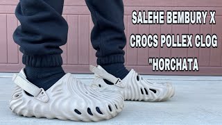 SALEHE BEMBURY X CROCS POLLEX CLOG quotHORCHATAquot REVIEW amp ON FEET YOULL LOVE THESE TALK ABOUT COMFY [upl. by Annat698]