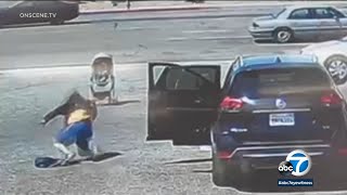 Good Samaritan runs to stop stroller with baby from going into street [upl. by Gustin]