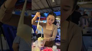 Sticky Chocolate Fresh Milk in Vientiane Night Market 🇱🇦 Lao Cityfood streetfood shorts [upl. by Oelc178]