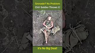 Soldier Casually Throws Away Drone Dropped Grenade [upl. by Joanie]