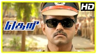 Theri movie  Vijay intro as IPS officer  Prabhu  Rajendran  Kaali Venkat  Raadhika  Samantha [upl. by Miarzim]