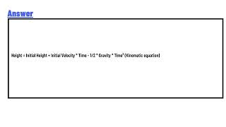 What is the formula for height in physics [upl. by Acinoda842]