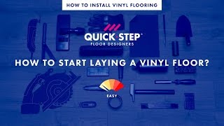 How to start laying a vinyl floor  Tutorial by QuickStep [upl. by Acinorav295]