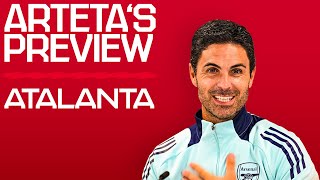 PRESS CONFERENCE  Arteta previews Atalanta  UCL return Odegaard amp more  Champions League [upl. by Conney]