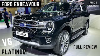 2024 Ford Endeavour Platinum 7Seater SUV  BIG Sunroof New Engine Interiors Features  ENDEAVOUR [upl. by Saturday]