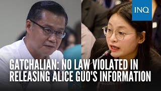 Gatchalian No law violated in releasing Alice Guos information [upl. by Lenor669]