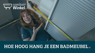 Badkamermeubel ophangen  Wat is de ideale hoogte [upl. by Niarfe995]