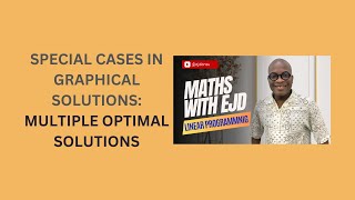 7 Special Cases in Graphical Solutions Multiple Optimal Solutions [upl. by Enneles]