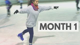 1 Month Figure Skating Progress 5 Lessons  Adult Figure Skating Journey [upl. by Halle]