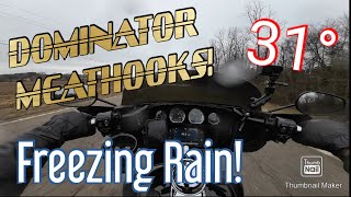 Freezing Rain and Sleet Reviewing The DOMINATOR Meathook Handlebars [upl. by Sinnek750]