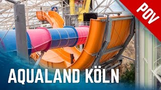 Alle Rutschen im Aqualand Köln  All Water Slides Onride 2016 Version [upl. by Ardena]