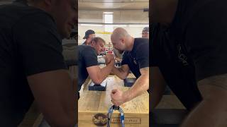 Matt Mask teaching 6’7” Clint some armwrestling techniques [upl. by Odnuges]