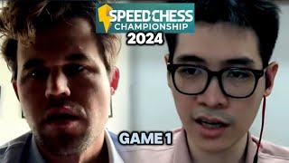 REIGNING CHAMP Magnus vs Tuan Minh Le  SPEEDCHESS CHAMPIONSHIP 2024  GAME 1 [upl. by Macintyre]