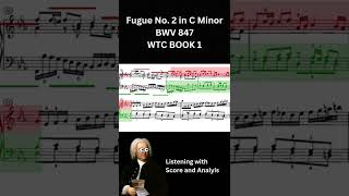 Fugue No 2 in C Minor BWV 847 Analysis  Bach [upl. by Anestassia]