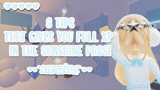 °3 TIPS that gives you FULL XP in the Sunshine Pass° IamAnnaadoptmeroblox adoptme roblox [upl. by Nefen]