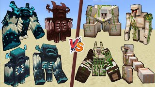 ALL WARDENS vs ALL IRON GOLEMS in Minecraft  All Mutant Wadens vs Mutant Iron Golems [upl. by Nytsirc]