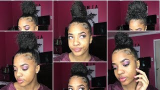 BOMB BUNS for Curly Hair  Kashia Jabre [upl. by Odirfliw]