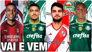 CHEGADAS E SAÍDAS DO PALMEIRAS PARA 2024 ATUALIZADO [upl. by Berky]