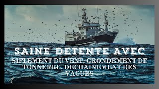 SYMPHONIE DE LA TEMPETE MARITIMESIFFLEMENT DU VENT GRONDEMENT DE TONNERREDECHAINNEMENT DES VAGUES [upl. by Notnef]