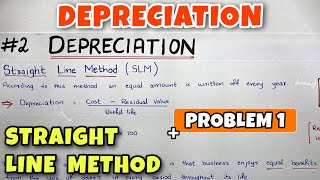 2 Depreciation  Straight Line Method  Problem 1 By Saheb Academy [upl. by Knowlton]