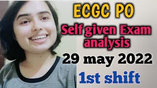 ECGC PO Self Given exam analysis  Shivani keswani [upl. by Gordon]