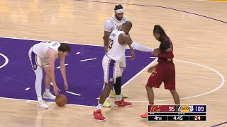 LeBron James blocks for Austin Reaves while he runs down game clock 😂 [upl. by Heimlich]