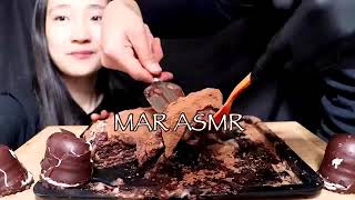 ASMR HOMEMADE CHOCOLATE NUTELLA CREPE CAKE FTGF Eating Sound  MAR ASMR [upl. by Laurance]