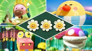 Yoshis Crafted World  All Boss Challenges All Smiley Flowers [upl. by Aelegna811]