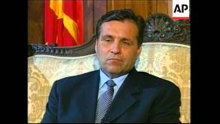 Interview with Macedonian president Boris Trajkovski [upl. by Innep]