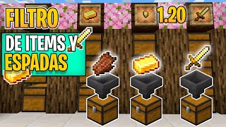 SEPARADOR de ITEMS Stackeables Automatico Minecraft Bedrock 120 [upl. by Gideon]