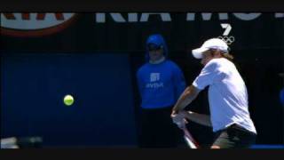 Fabrice Santoro  Twohanded Forehand Topspin [upl. by Aitenev]