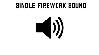 Single Firework Sound Effects ✨💥✨✨ [upl. by Gorski]