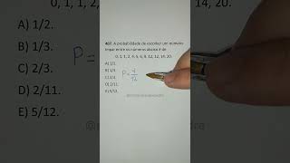 Como calcular probabilidade  Probabilidade de escolher um número ímpar [upl. by Miyasawa]