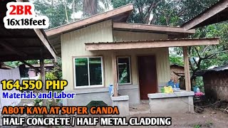 164550 Budget Mura at Super Ganda Half Metal Cladding  Half Concrete  16x18feet 2Bedroom [upl. by Eissat]